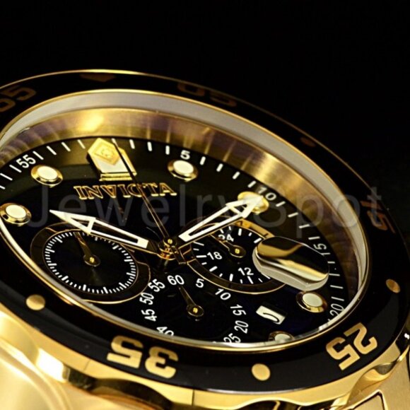 NEW Invicta Pro Diver SCUBA 48MM Black, Gold Dial Quartz - Picture 3 of 9